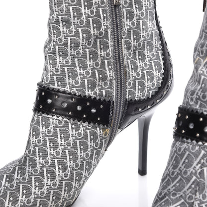 Christian Dior Monogram Trick Pearl Ankle Boots 36.5 Gris Moyen 13 of 14