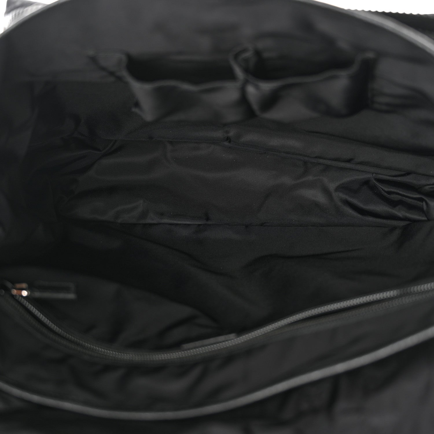 Gucci Nylon Monogram Double Buckle Flap Messenger Bag Black 5 of 10