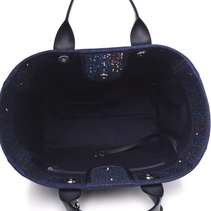 Chanel Viscose Sequins Medium Deauville Tote Navy 5 of 11