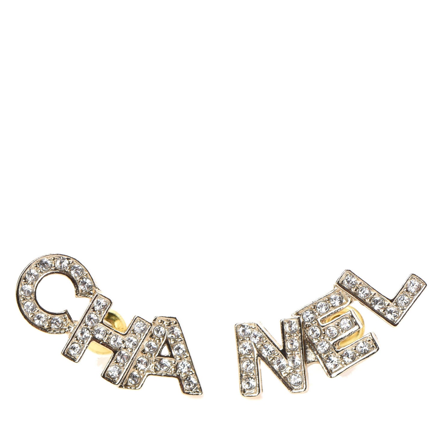 Crystal Pearl Signature Stud Earrings Gold