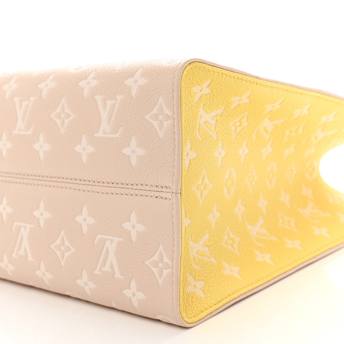 LOUIS VUITTON Empreinte Monogram Spring In The City Onthego MM Beige Pink Yellow
