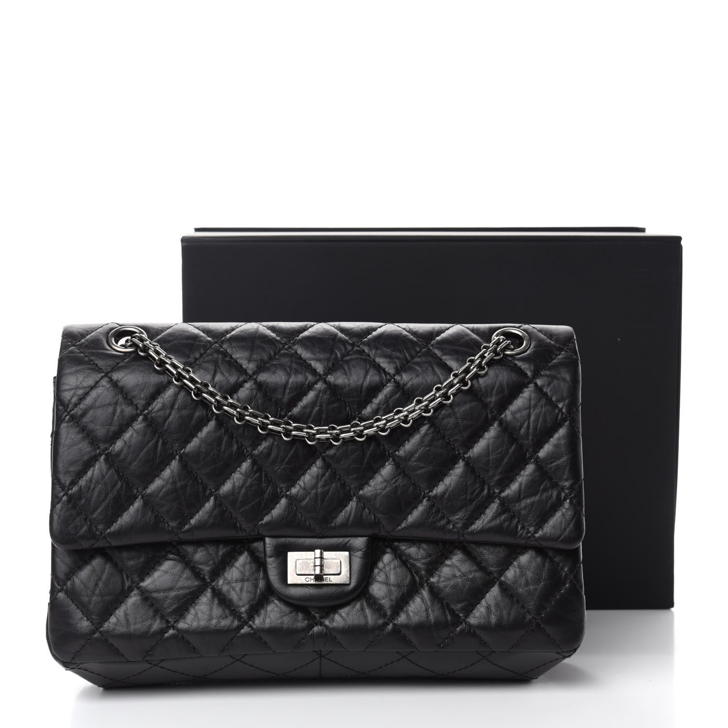 Chanel Aged Calfskin Quilted 2.55 Reissue 226 Flap Black 12 of 12