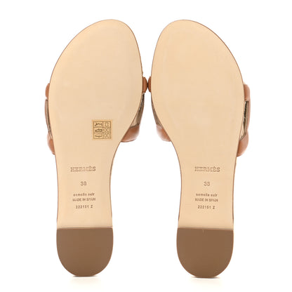 Hermes Nappa Famosa Espadrille Sandals 38 Naturel 5 of 8
