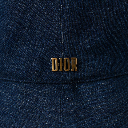 Christian Dior Denim Bucket Fringe Hat 57 Blue 13 of 13