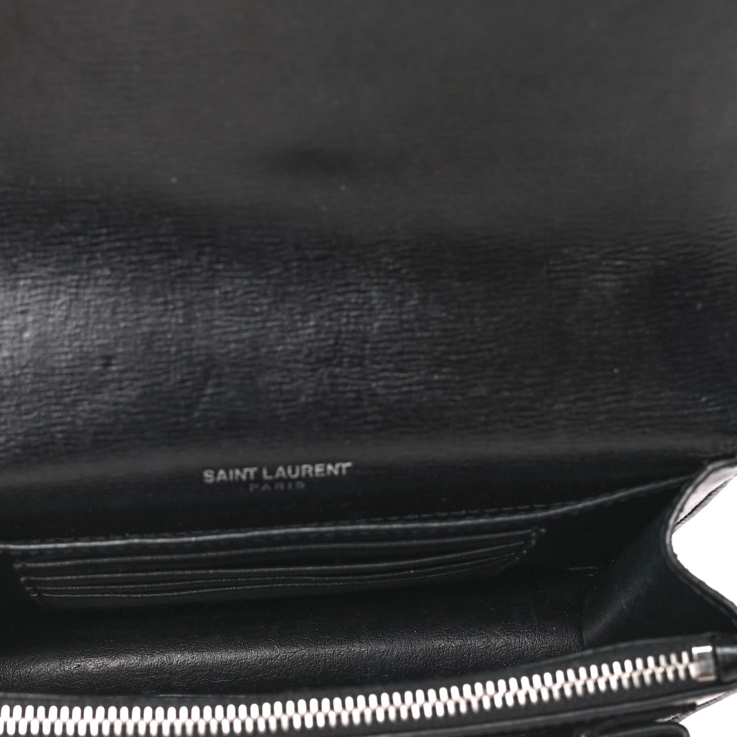 Saint Laurent Calfskin Monogram Sunset Chain Wallet Black 4 of 4