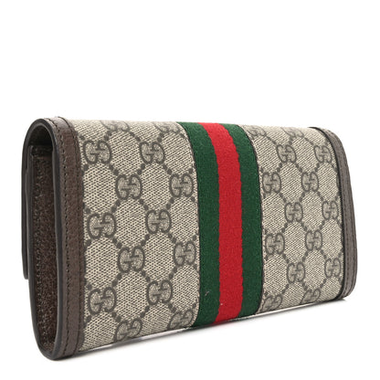 Gucci GG Supreme Monogram Web Ophidia Continental Wallet Brown 3 of 8