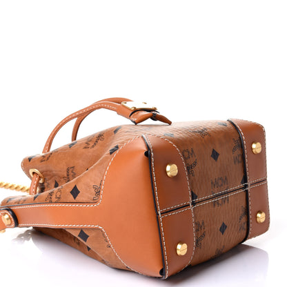 MCM Visetos Berlin Mini Drawstring Bucket Bag Cognac 3 of 4