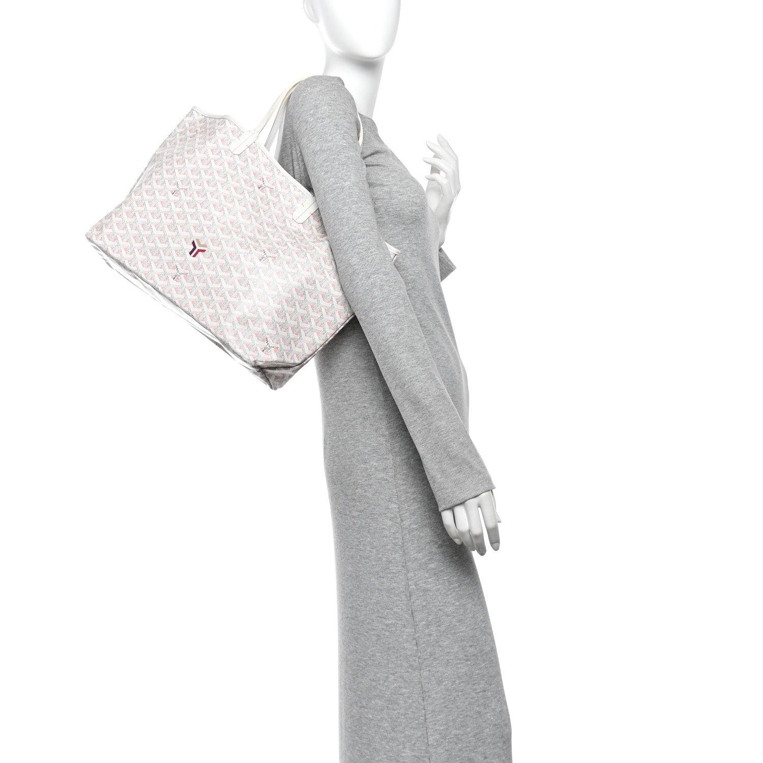 Goyard Goyardine Saint Louis Claire Voie PM White Pink 2 of 11