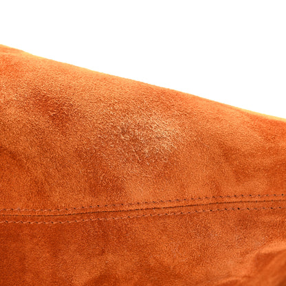 Khaite Suede Calfskin Medium Lotus Tote Caramel 10 of 12