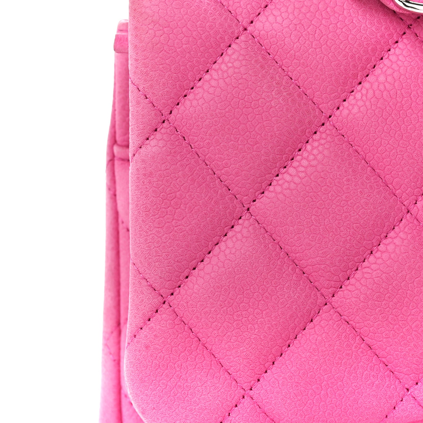 Iridescent Caviar Quilted Jumbo Double Flap Pink