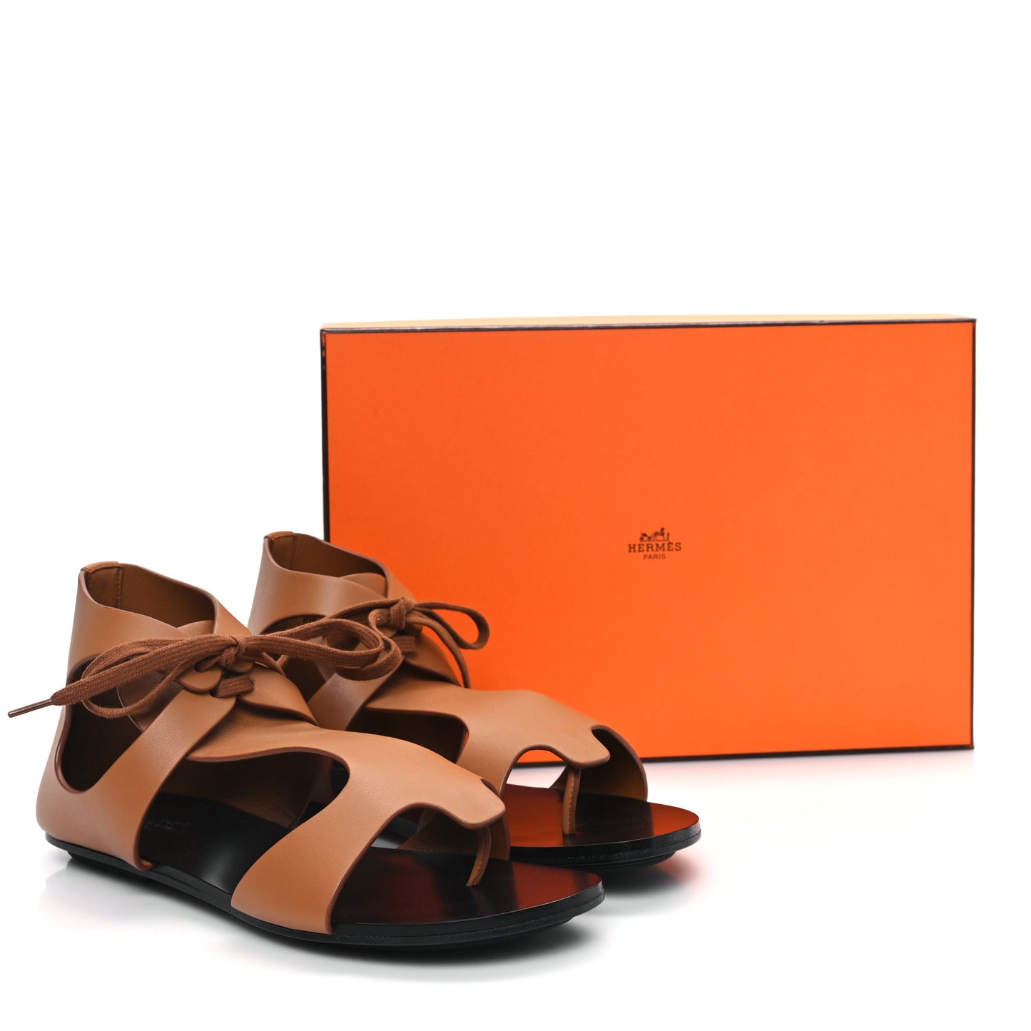 Calfskin Womens Galates Sandals 39 Naturel
