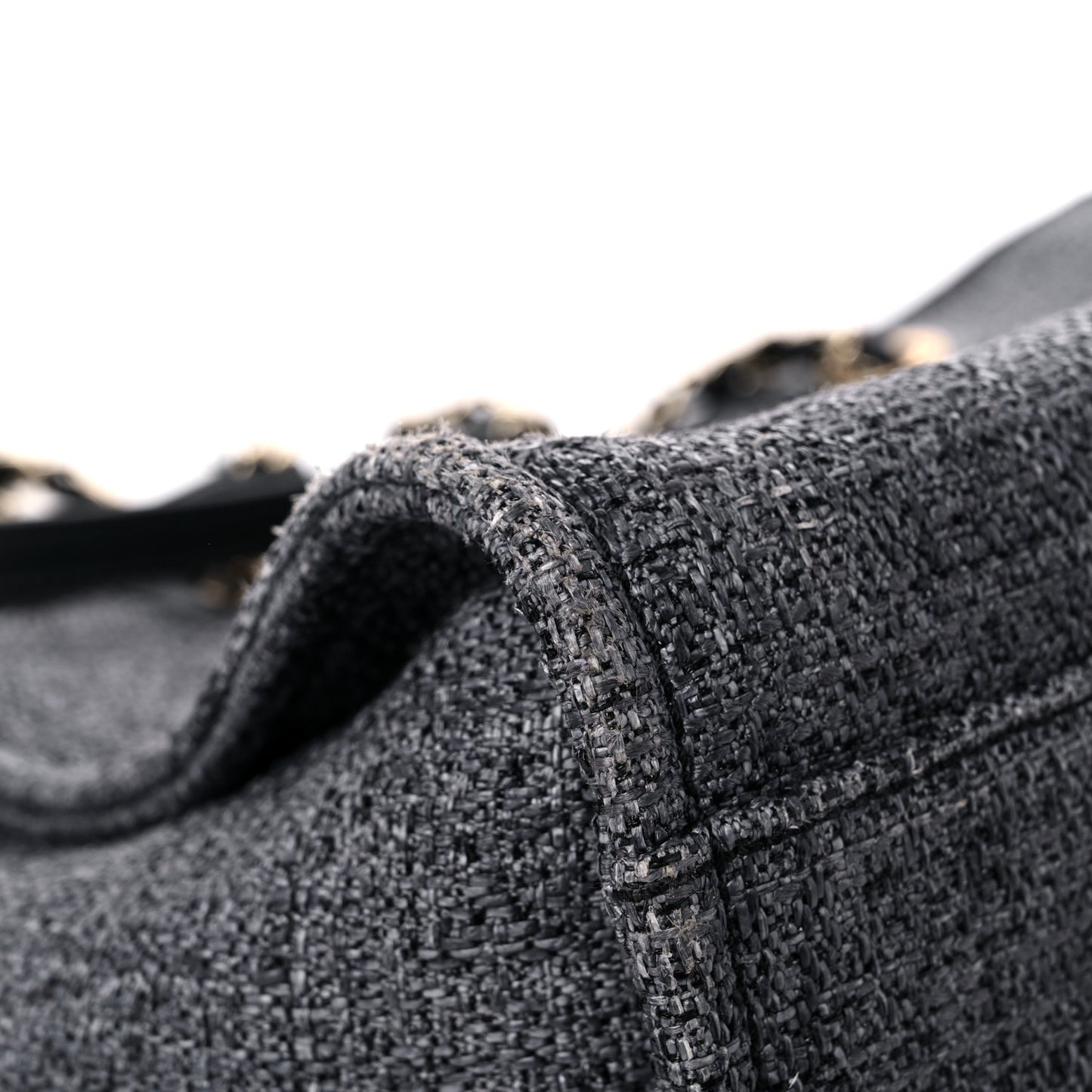 Lurex Boucle Small Deauville Tote Black