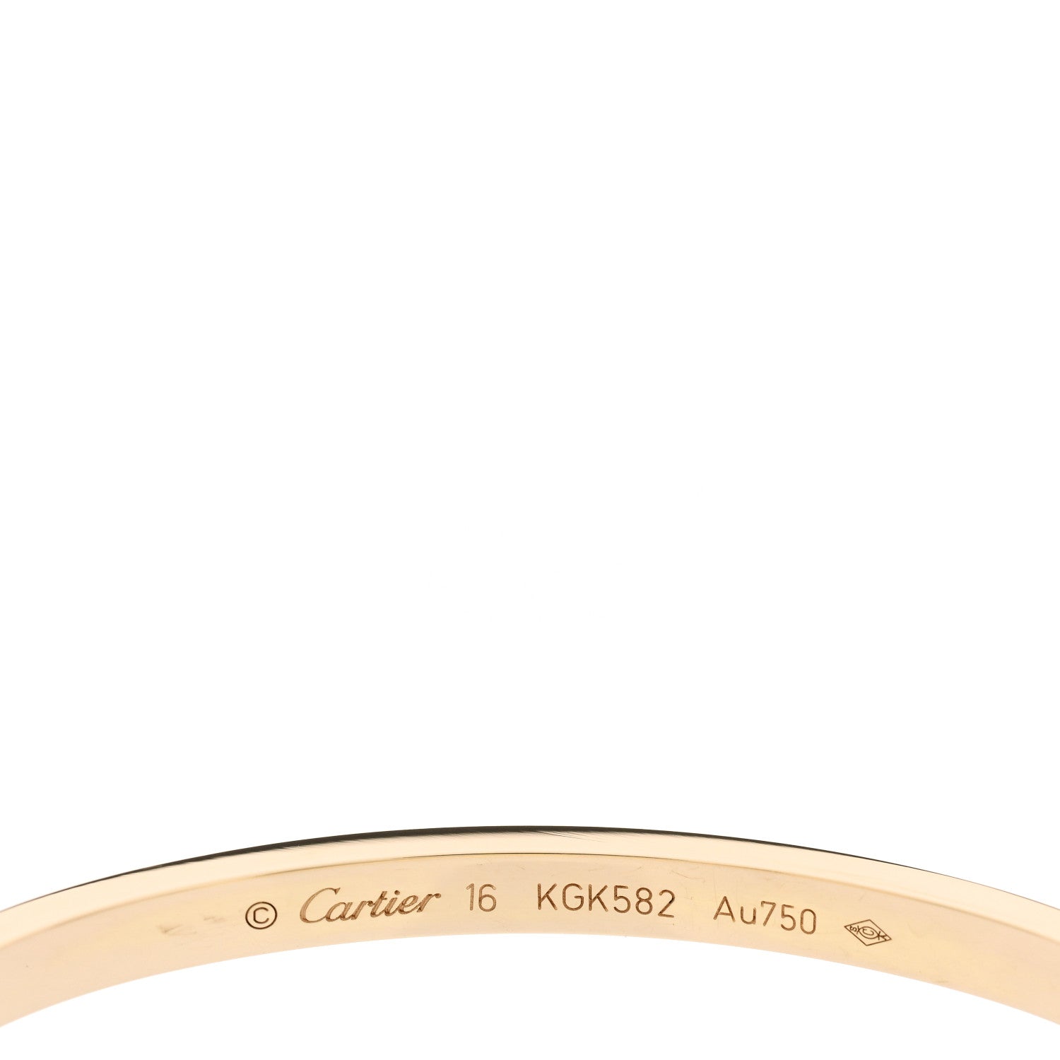 Cartier 18K Yellow Gold Small LOVE Bracelet 16 4 of 5