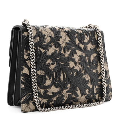Gucci GG Supreme Monogram Arabesque Medium Dionysus Shoulder Bag Black 3 of 10