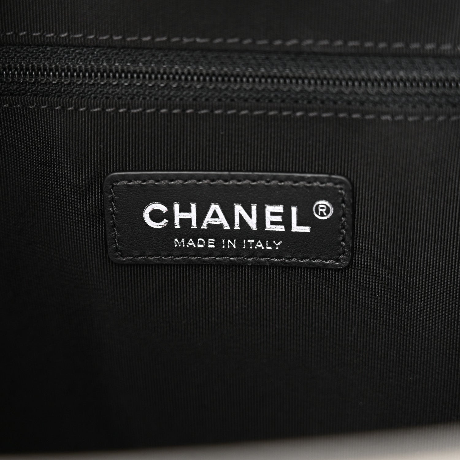 Chanel Caviar Quilted My Everything Large Shopping Tote White Black 6 of 15