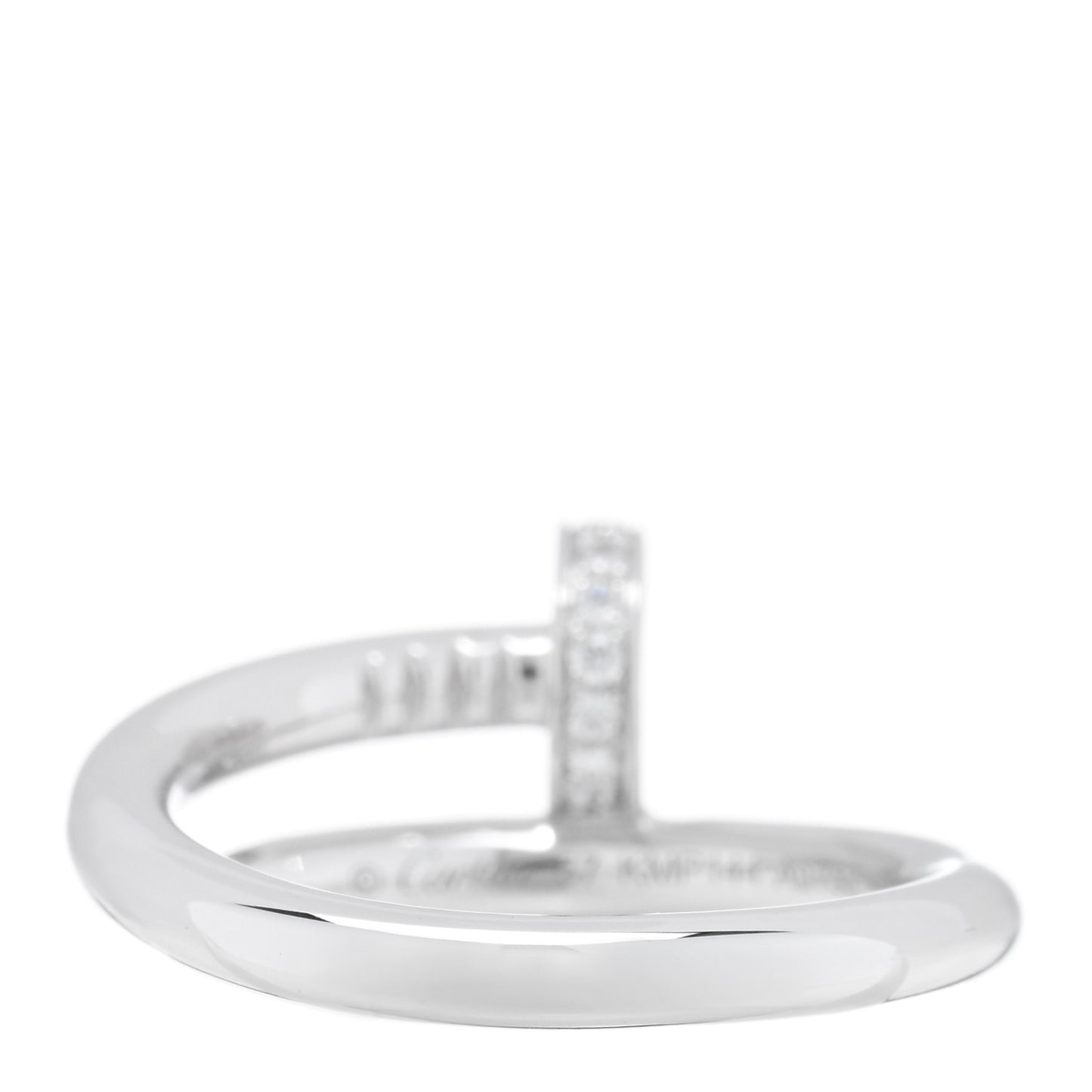 18K White Gold Diamond Juste Un Clou Ring 57 8