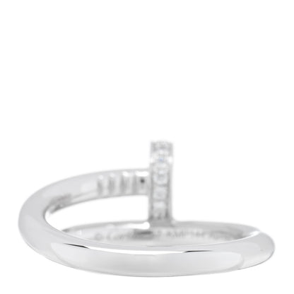 Cartier 18K White Gold Diamond Juste Un Clou Ring 57 8 3 of 5