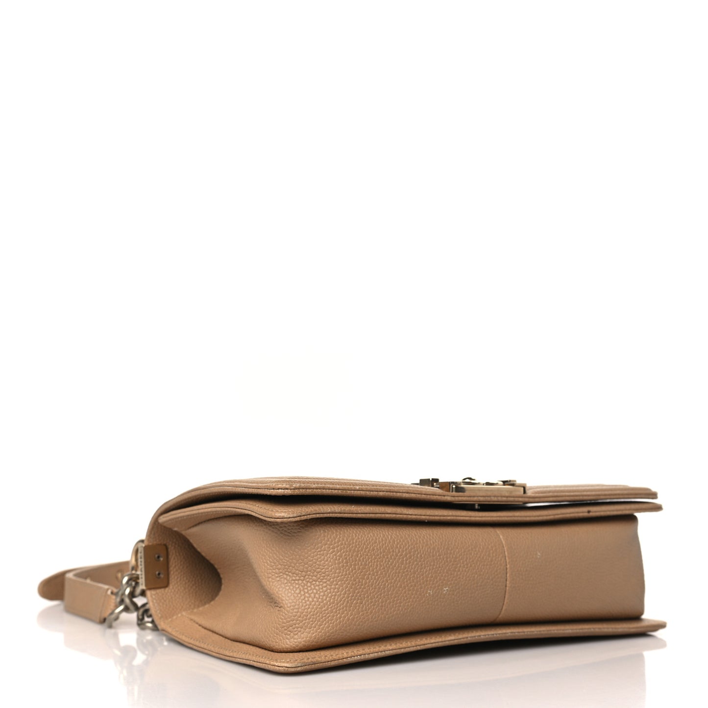 Calfskin Tweed Medium Boy Flap Dark Beige