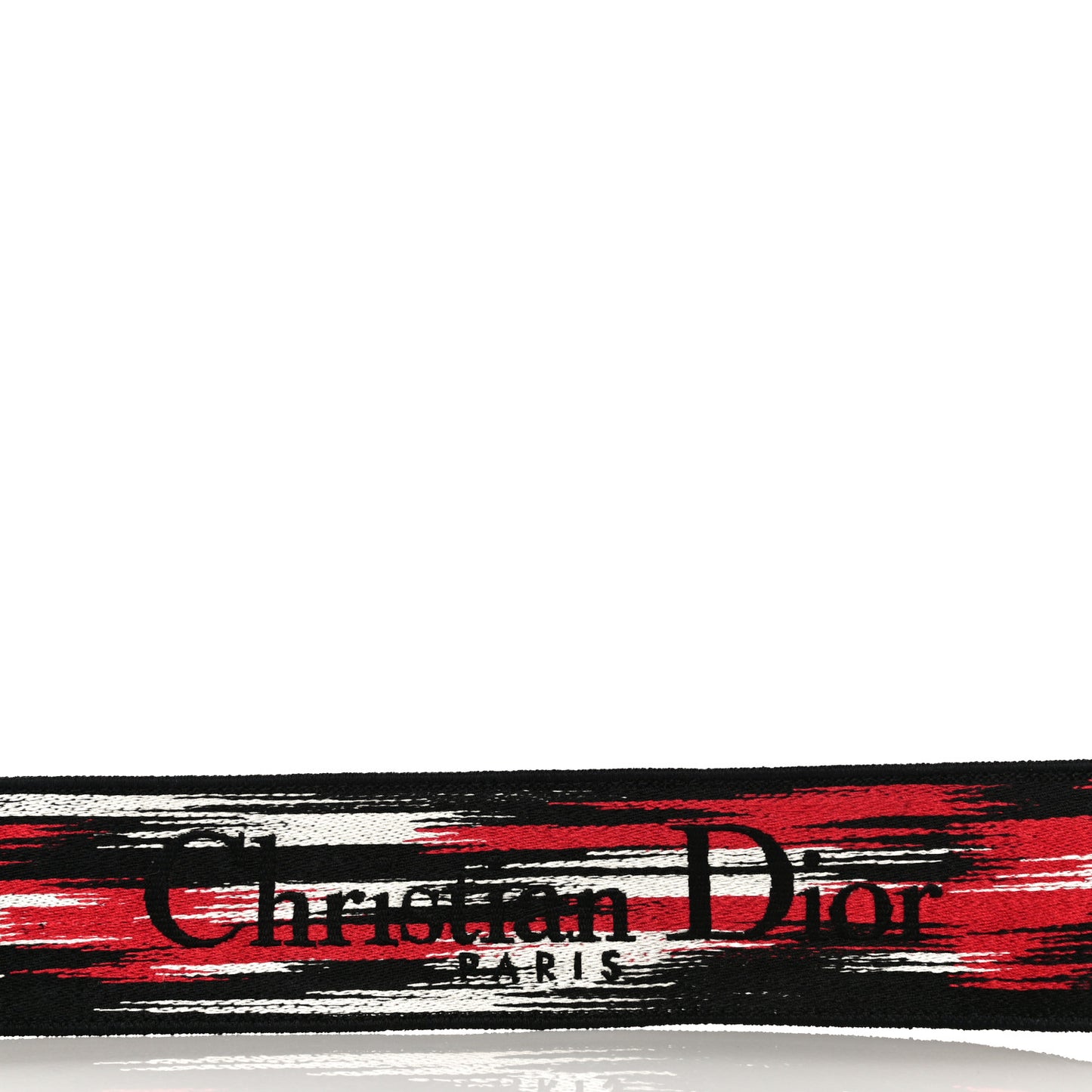 Canvas Embroidered Dioramour Shoulder Strap Black Red White