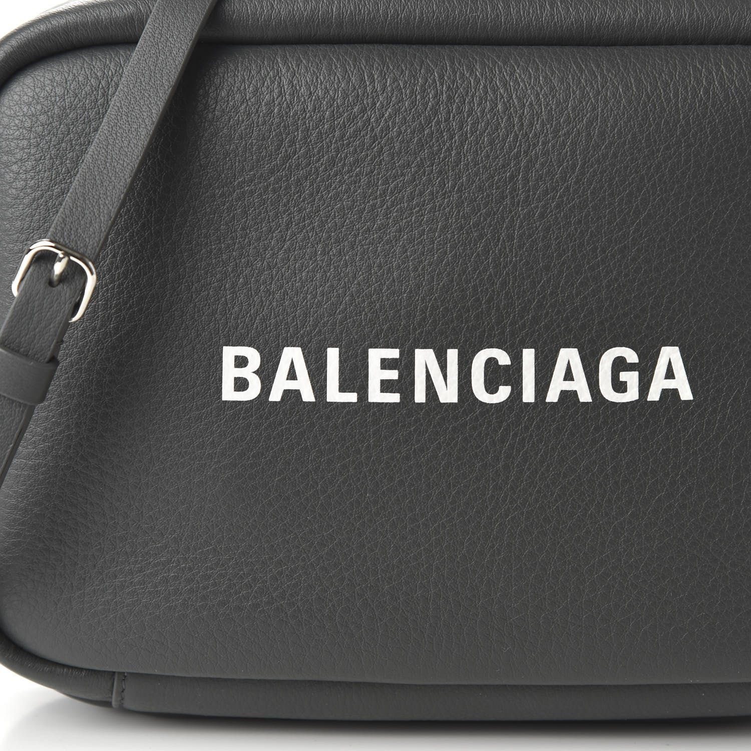 Balenciaga Smooth Calfskin Logo S Everyday Camera Bag Gris Fossile White 9 of 9