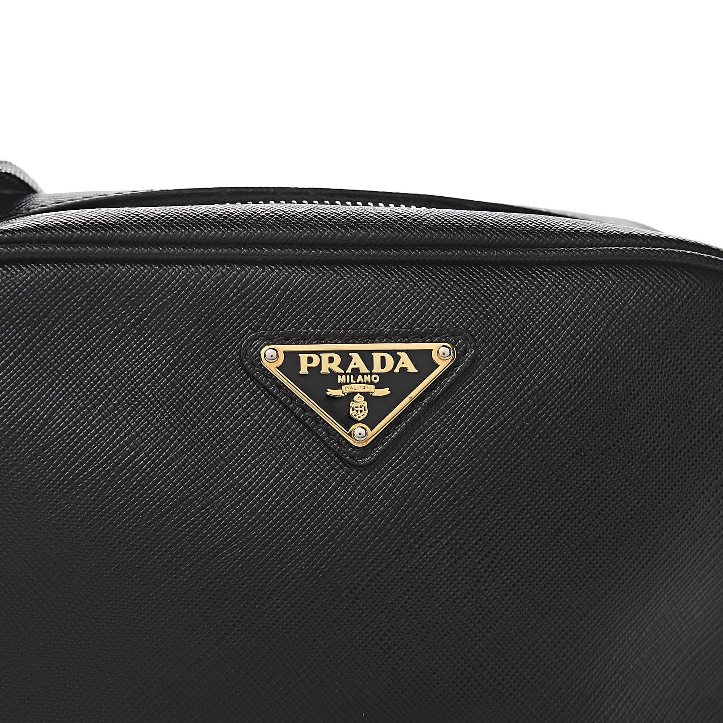 Saffiano Small Camera Crossbody Bag Black
