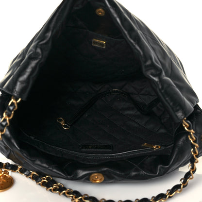 Chanel Shiny Calfskin Quilted Small Chanel 22 Black 6 of 13