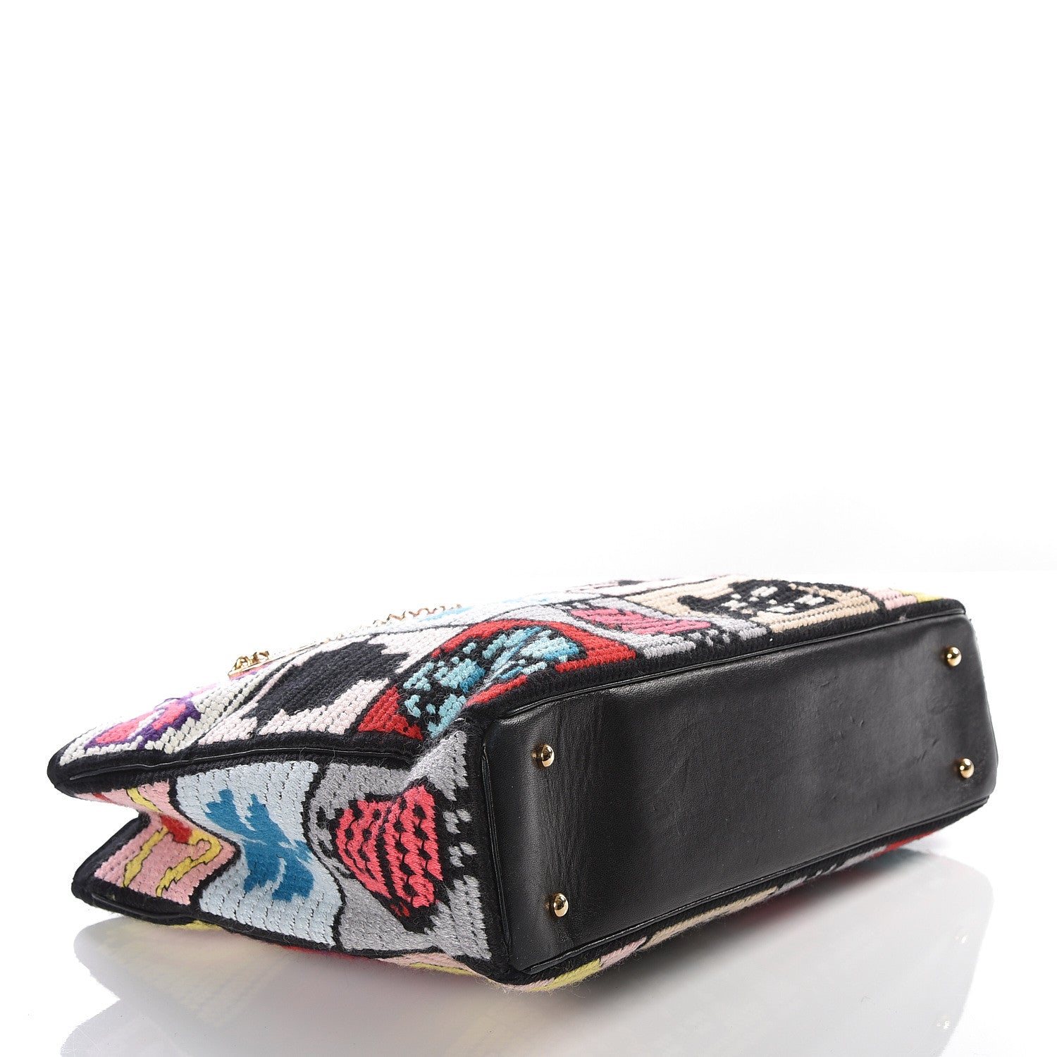 Chanel Needlepoint Precious Symbols Shoulder Bag Black 3 of 9