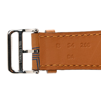 Hermes Swift Circuit 24 45mm Apple Watch Single Tour Band Biscuit Bleu Electrique 3 of 4