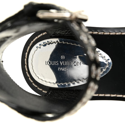 Louis Vuitton Calfskin Monogram Passenger Flat Sandals 36.5 Black 8 of 10