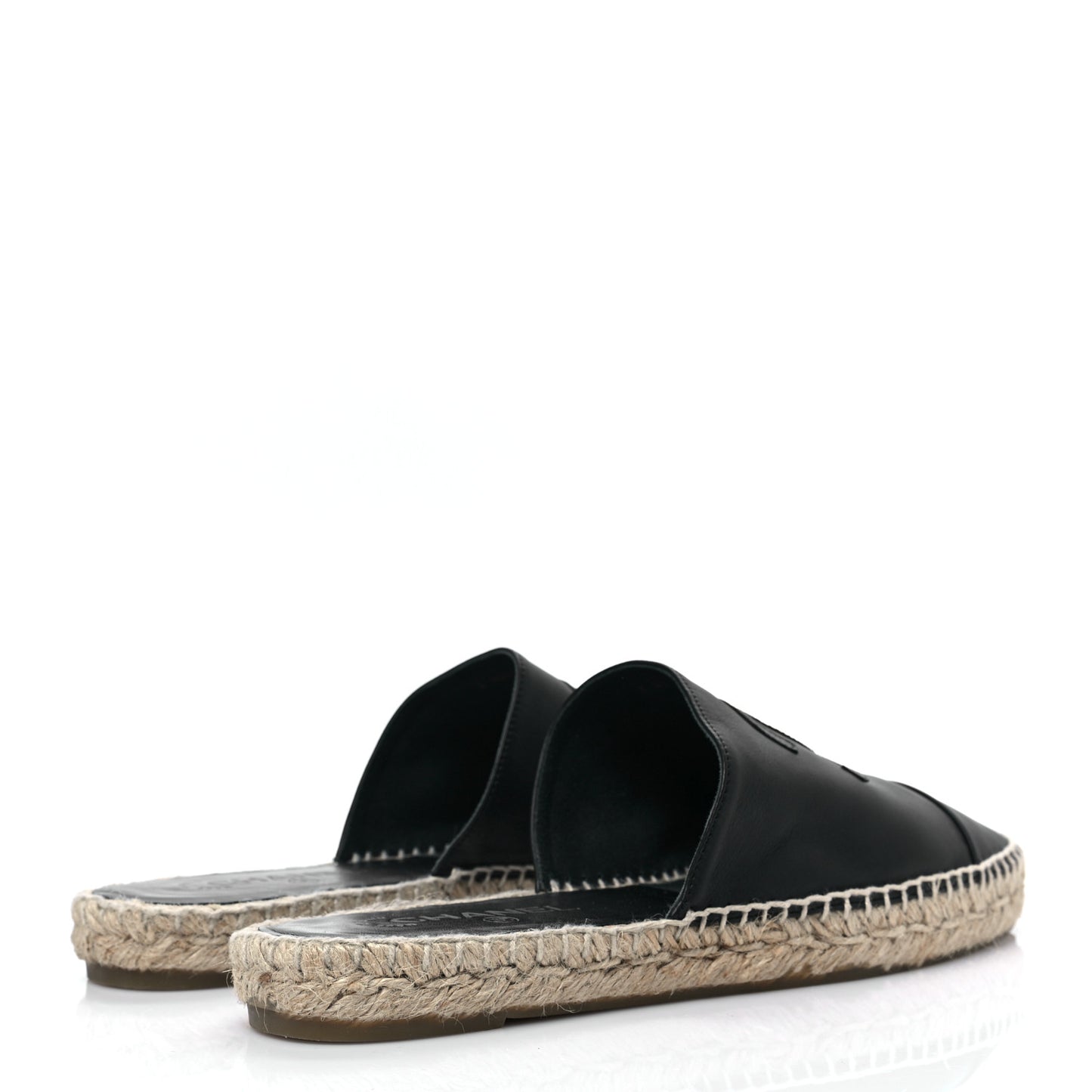 Calfskin CC Espadrille Mules 42 Black