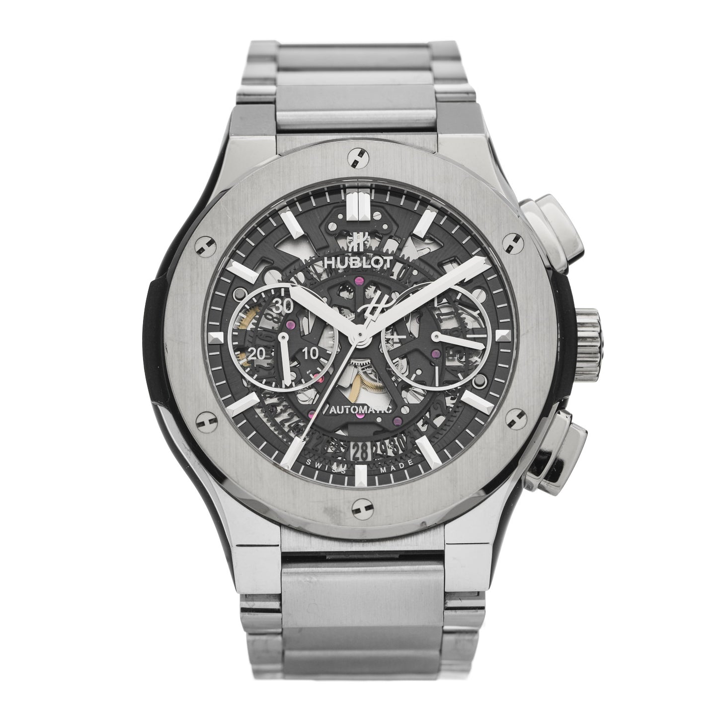 Titanium 45mm Classic Fusion Aerofusion Automatic Watch Black 528.NX.0170.NX