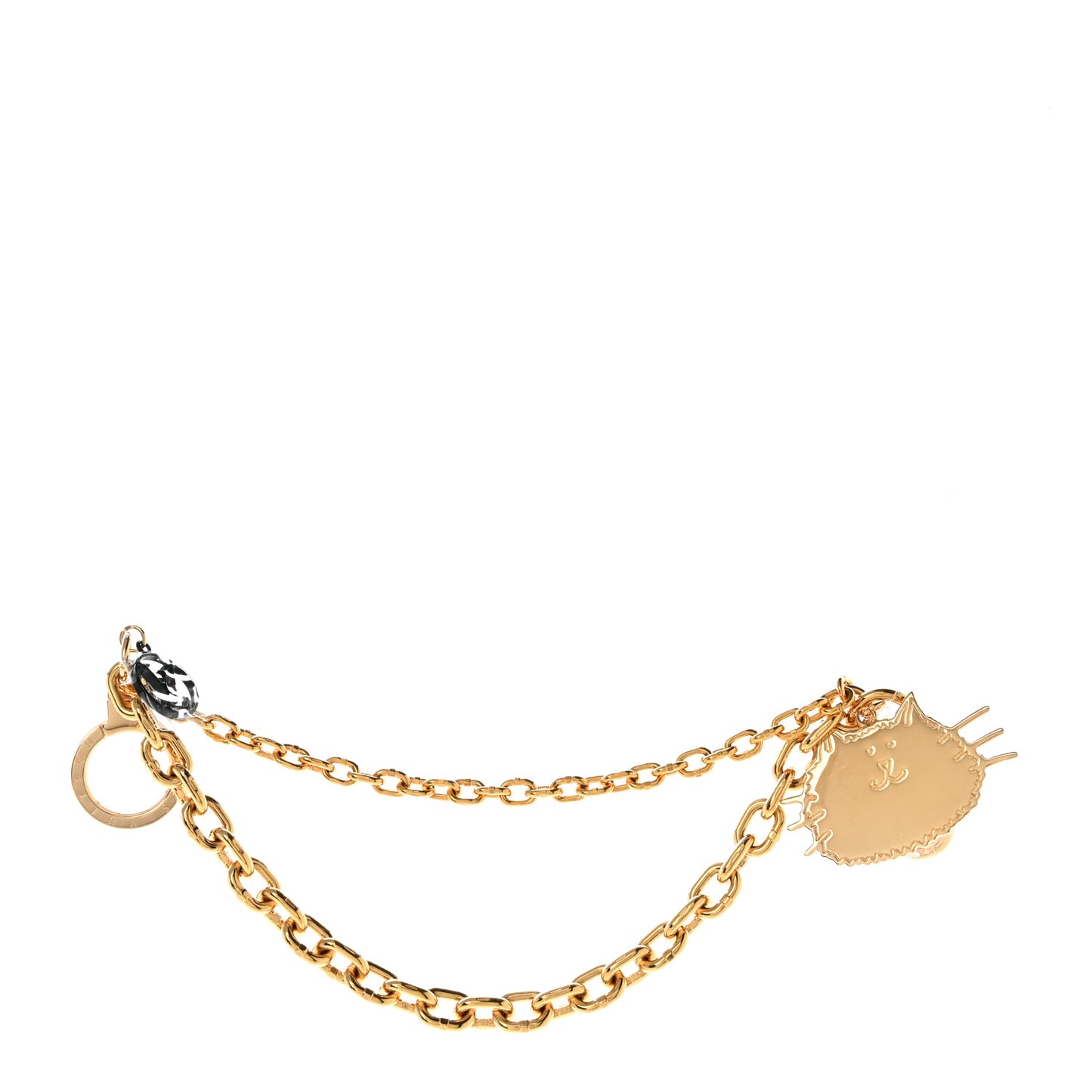 LOUIS VUITTON Catogram Cat Key Chain Bag Charm