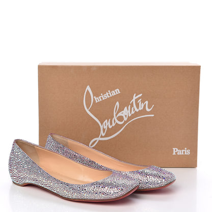 Christian Louboutin Suede Burma Strass Gozul Flats 36 Aurora Boreale 8 of 8