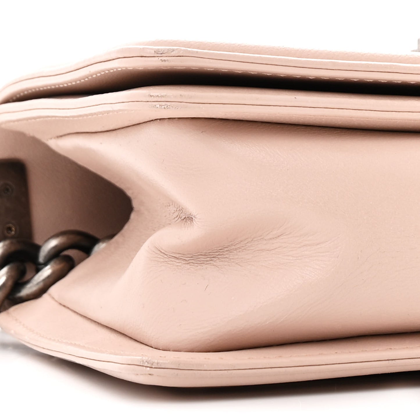 Calfskin Quilted Small Boy Flap Light Pink