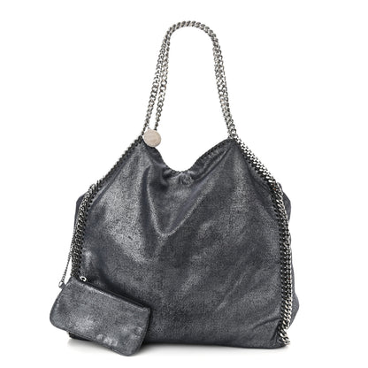 Stella McCartney Metallic Shaggy Deer Big Falabella Tote Ruthenium 1 of 8