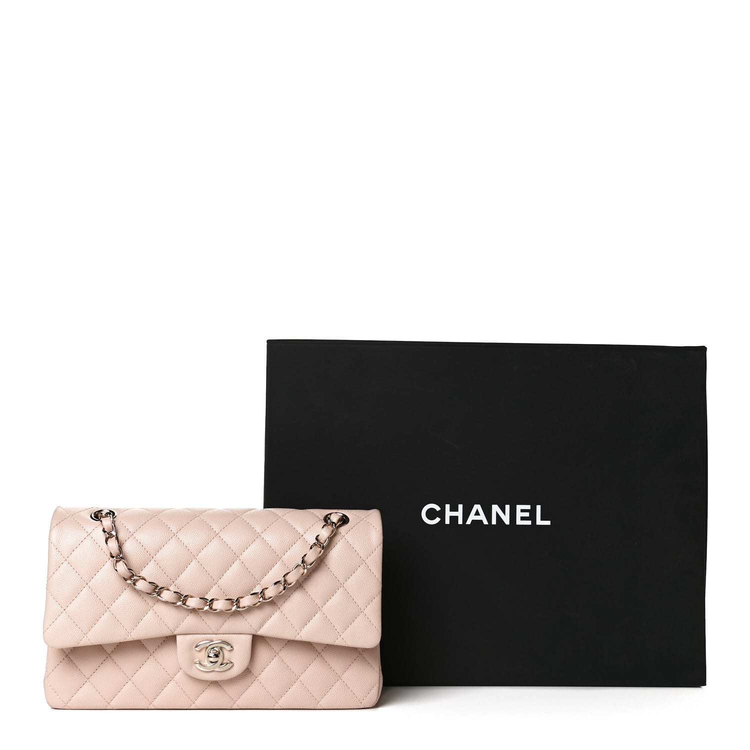 Chanel Caviar Quilted Medium Double Flap Light Beige 12 of 12