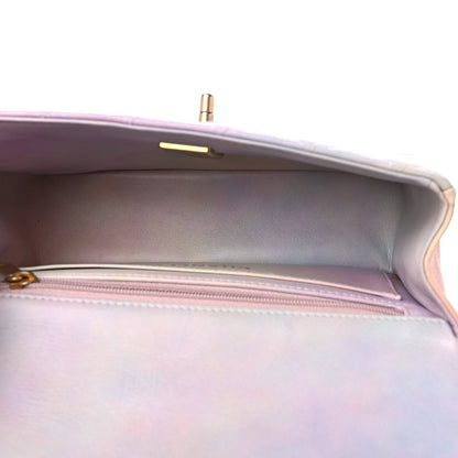Chanel Lambskin Quilted Ombre Mini Top Handle Rectangular Flap Pink Multicolor 5 of 9