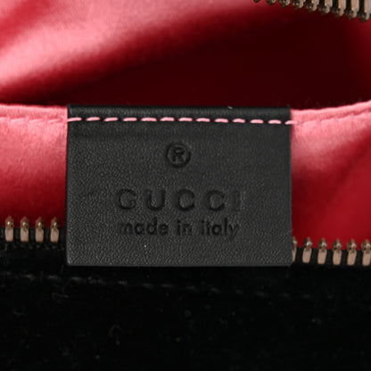 Gucci Velvet Matelasse Crystal Star Embroidered Small GG Marmont Chain Shoulder Bag Black 6 of 11