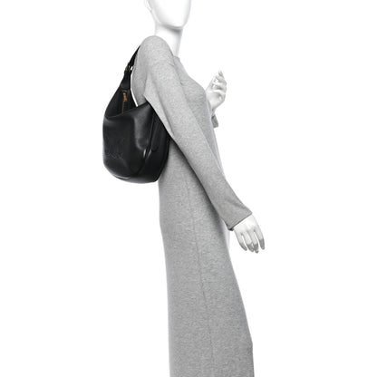 Celine Supple Calfskin Cuir Triomphe Medium Heloise Shoulder Bag Black 2 of 11