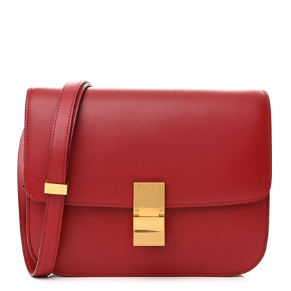 Celine Box Calfskin Medium Classic Box Flap Bag Red 1 of 12