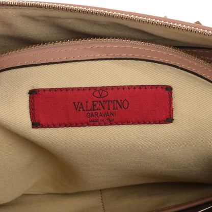 Valentino Garavani Vitello Large Rockstud Zip Pouch Soft Noisette 6 of 8