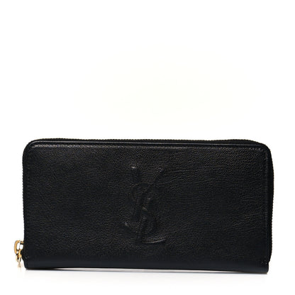 Saint Laurent Chevre Belle De Jour Zip Around Wallet Black 1 of 11