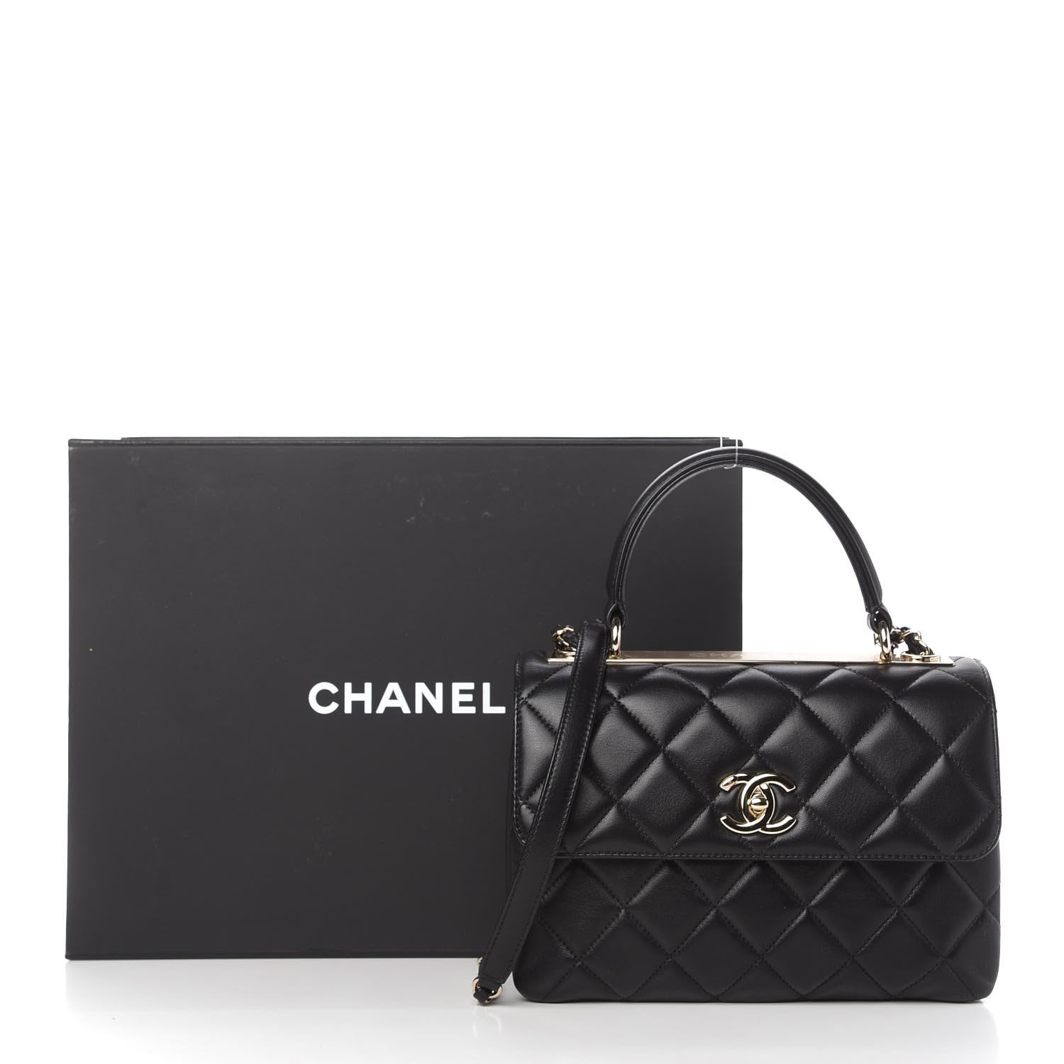 Chanel Lambskin Quilted Small Trendy CC Dual Handle Flap Bag Black 11 of 11