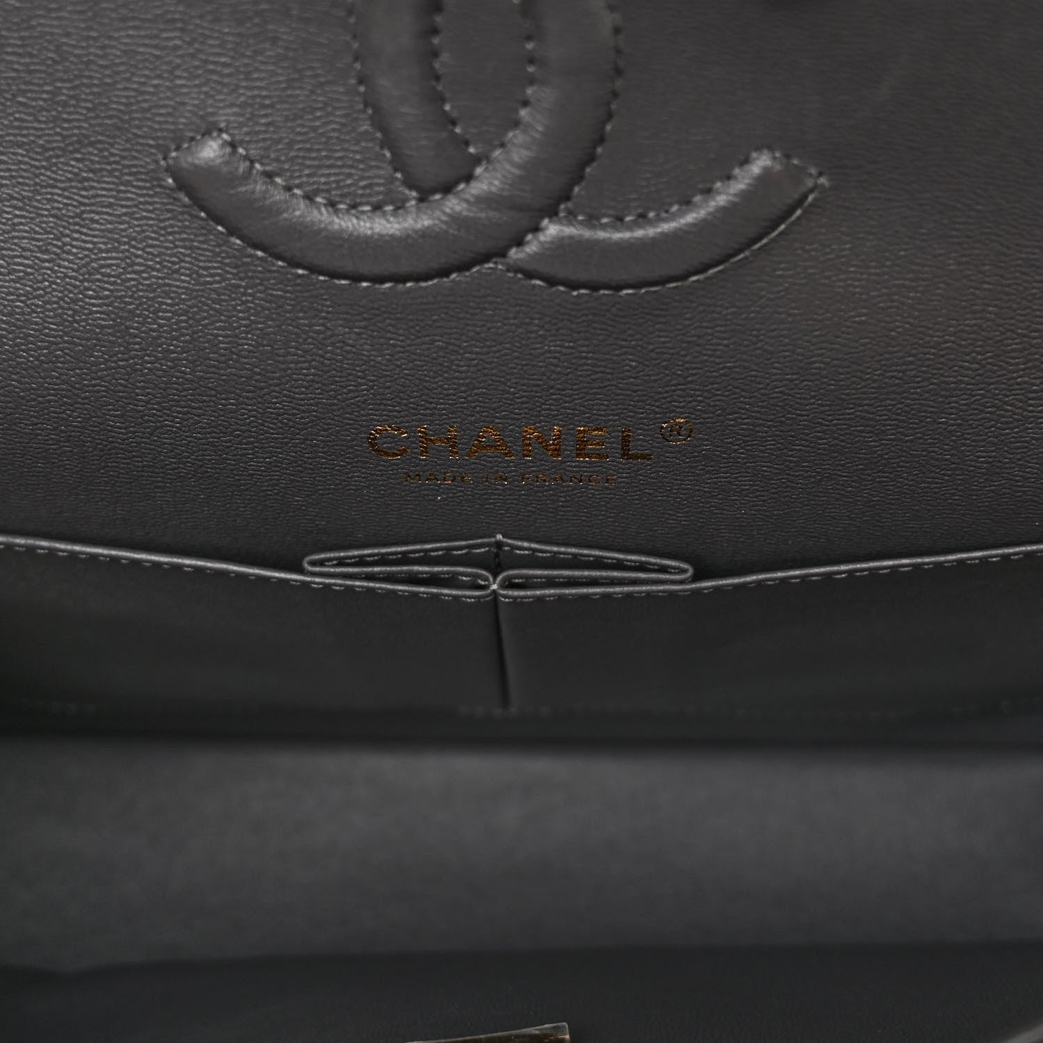 Chanel Caviar Quilted Medium Double Flap Dark Grey 6 of 12