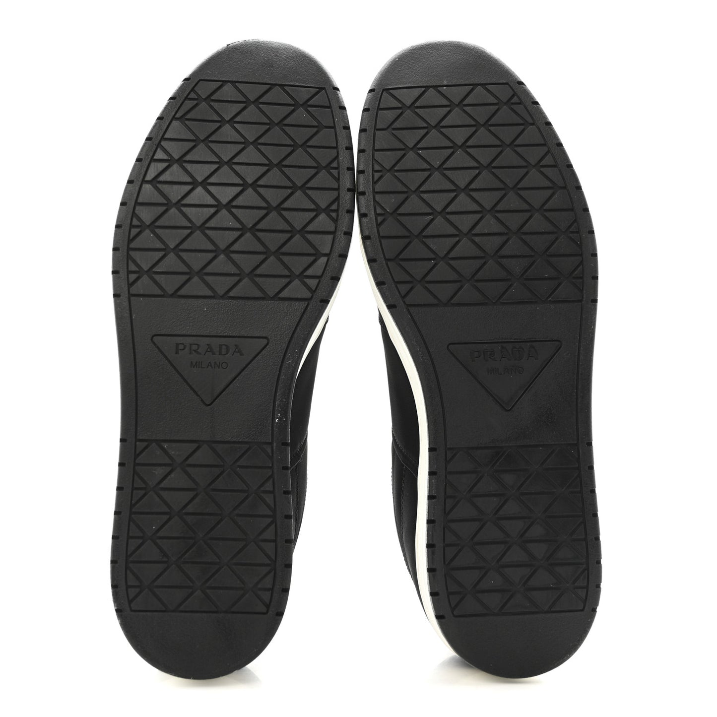 Re-Nylon Gabardine Metal Triangle Logo Mens Downtown Low Top Sneakers 9 Black