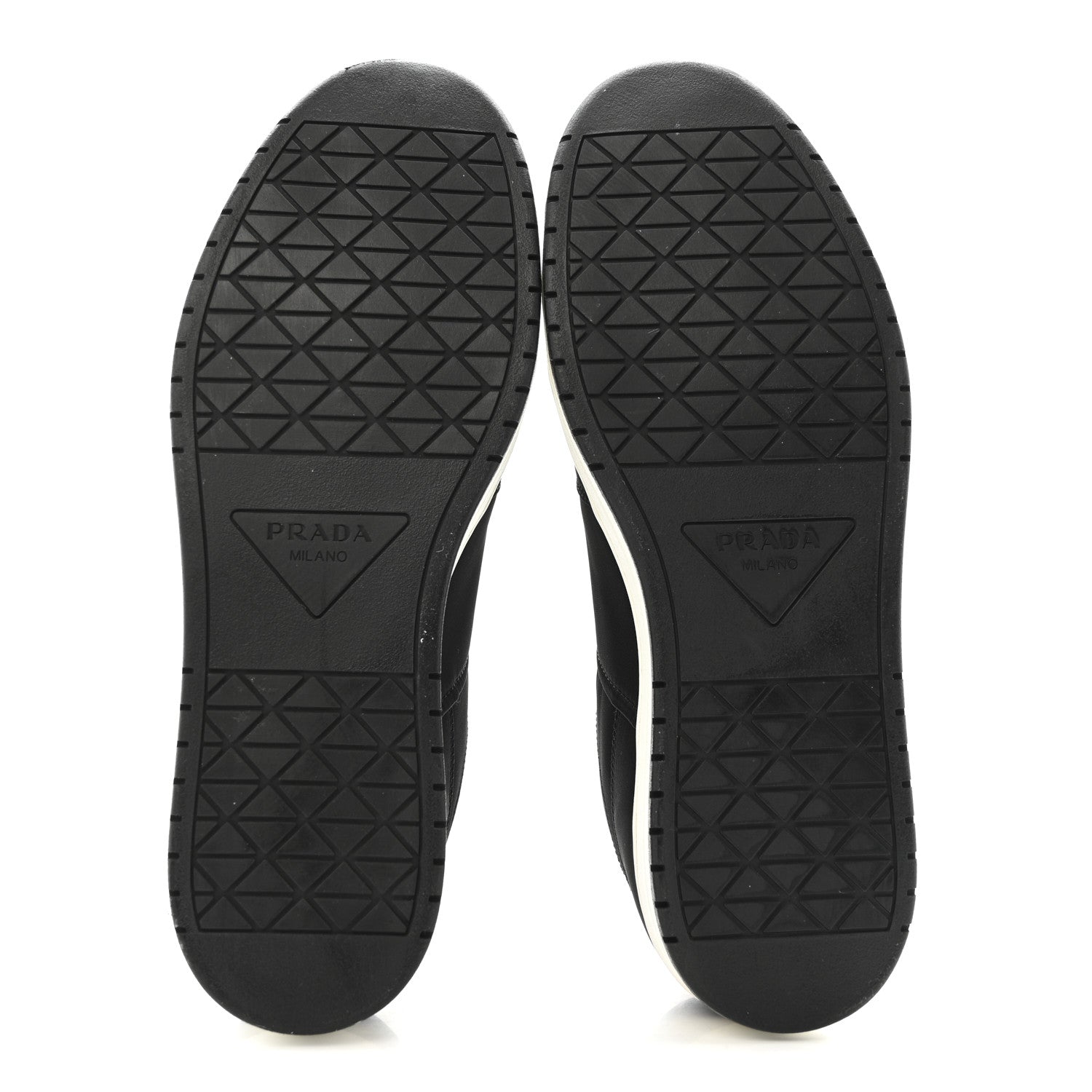 Prada Re-Nylon Gabardine Metal Triangle Logo Mens Downtown Low Top Sneakers 9 Black 6 of 11