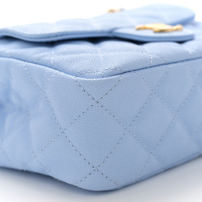 Chanel Caviar Quilted Small Wavy CC Hobo Blue 9 of 11