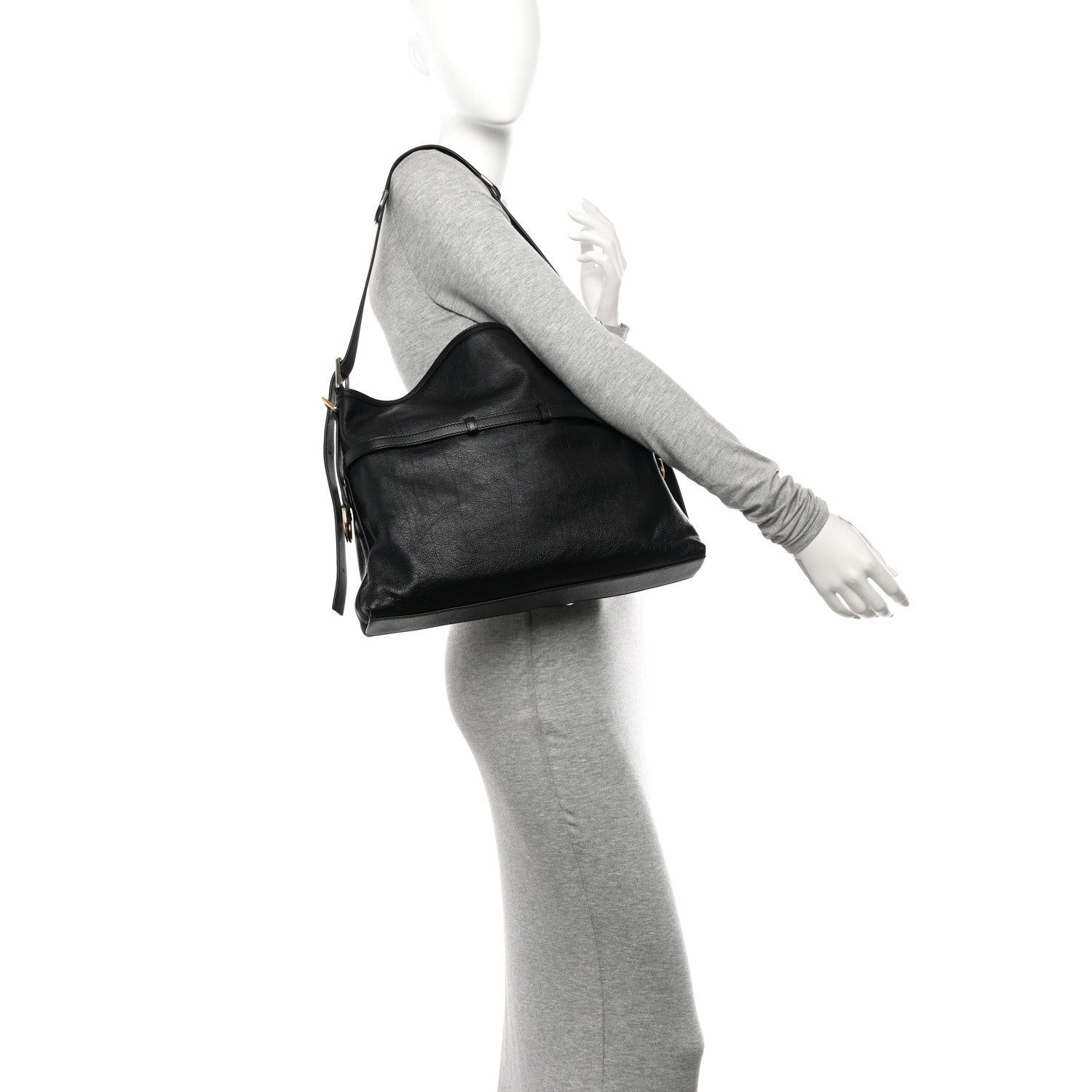 Givenchy Tumbled Calfskin Medium Voyou Bag Black 2 of 10