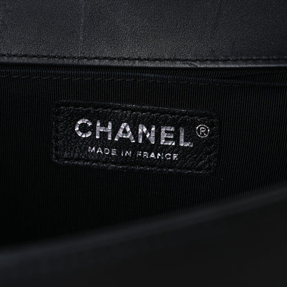 Chanel Calfskin Chevron Quilted Medium Boy Flap Black 6 of 10