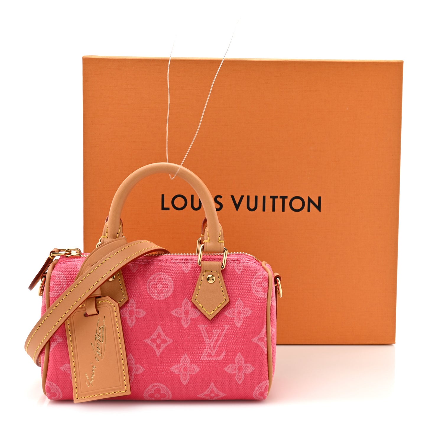 Monogram Origine Lin Nano Speedy Rose Ruban